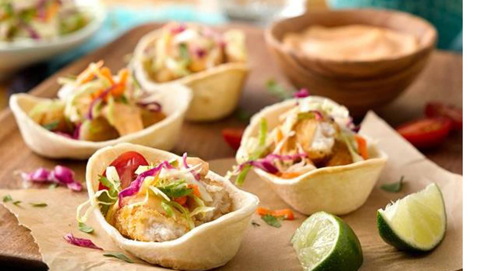 Mini-Tacos mit Fisch 